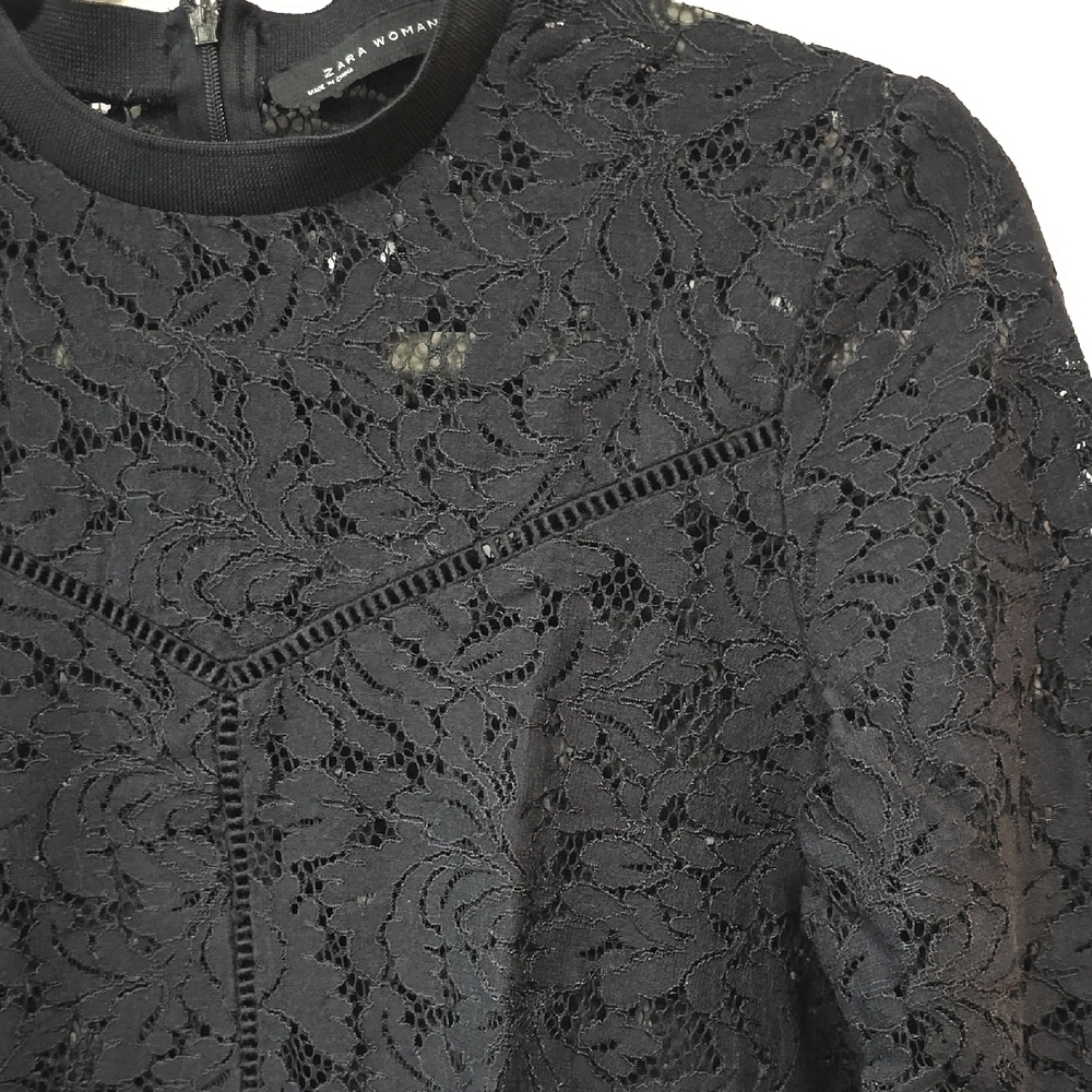 Zara Black Lace Top - Picture 5 of 6